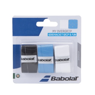 Babolat My Overgrip 0.55mm white/blue/black pack of 3